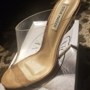 Steve Madden Clear Wedge Sandal
